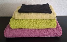 4 teilig Handtuch microfaser Handtuch badetuch Waschlappen Samtweich