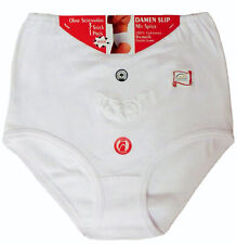 Damen Maxi Slips Unterhose Schlüpfer Baumwolle weiss Übergröße M-6XL 40-70