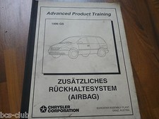 #J068 CHRYSLER VOYAGER 1996 GS AIRBAG SCHULUNGSUNTERLAGE WERKSTATT HANDBUCH