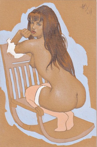 Akt nude naked - woman, nue