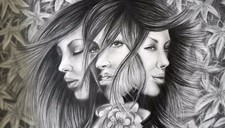 GESCHENK IDEE 100% HANDGEMÄLTE  BILDER Bleistift  Zeichnungen  Abstrakt  Kunst