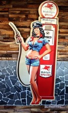 XXL Blechschild Mobilgas Pin