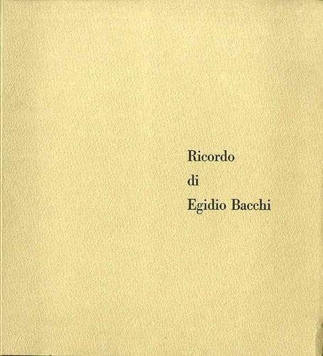 Erinnerung egidio bacchi - egidio, bacchi.