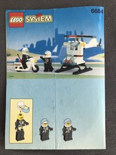 Lego System Anleitung 6664 Chopper Police Polizei Hubschrauber Bauanleitung Plan