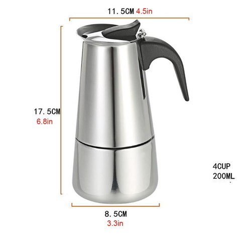 Edelstahl espressokocher - edelstahl,