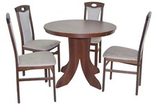 5tlg. Tischgruppe, Esstisch mit Auszugsfunktion, 4Stühle, 1 Esstisch, in 5Farben