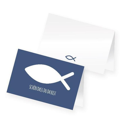 Itenga 24x tischkarte fisch - tischkarte,