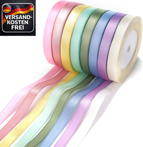 Satinband bunt 10mm breit - 8m,