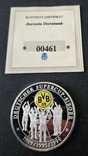 Medaille Münze Borussia Dortmund 40mm Dt. Supercup Sieger 89/95/96 BVB Limitiert