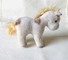 altes Stofftier, kleines, stehend Pferd, Pony, Hermann Teddy Collection,Vintage