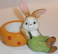 Orig. Goebel Hase mit Tasche Teelichthalter, orange