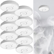 VisorTech 10er-Set drahtlos vernetzbare Funk-Rauchwarnmelder, 85 dB
