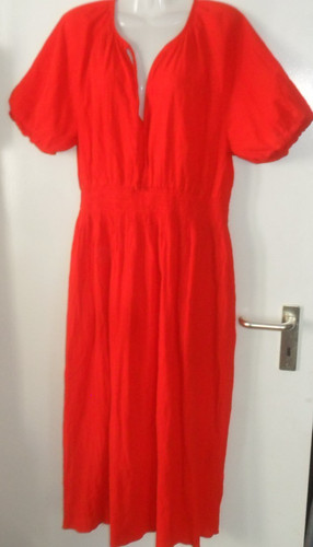 Kleid 44 rot cotton - h&m,