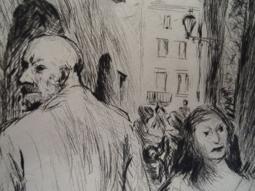Riester belebte gasse - -,