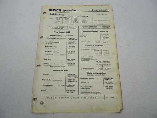 Original bosch service liste - original, service-liste