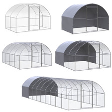 Outdoor-Hühnerstall Dach Hühnerhaus Geflügelstall Außengehege Hasenkäfig Stahl