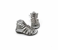 Sandalen Magnus Klettverschluss Kunstleder silber Gr. 25