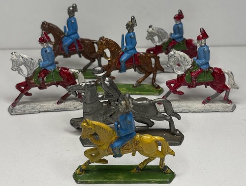 Sieben alte reiterfiguren - reiterfiguren,