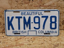 NUMMERNSCHILD KANADA - BRITISH
