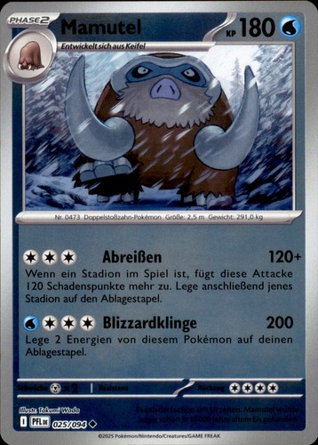 Pokemon mamutel 025 - mamutel, pfl