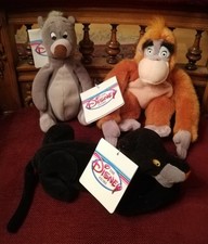 Disney Store Dschungelbuch Beanies Plüsch Set 3 Stück Balu King Louie Bagheera