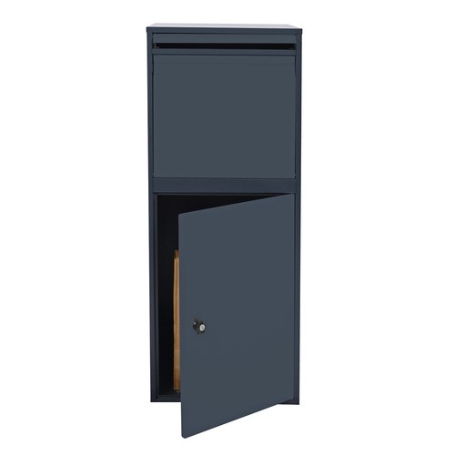 Paketbox grau 41x38 5x72cm - paketbox,