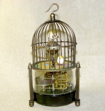 Sammeln Alte Kupfer Vogelkäfig-Form Uhr Wanduhr Tischuhren, Bewegung Sichtbar *5