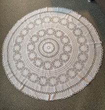 Spitzendecke rund 135 cm - ,