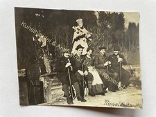 orig. Foto Rippoldsau Freudenstadt Personen vor Figur Nepomuk 1912
