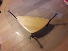 Couch-Glastischchen Ablagefach aus Erle Massiv