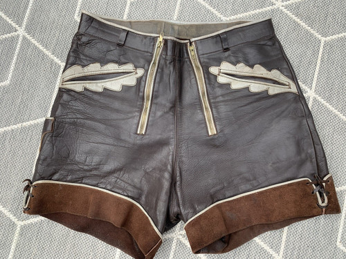 Kurze vintage lederhose aus - vintage,