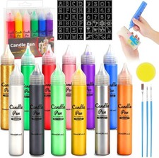 12 Farben Kerzen Bemalen Set