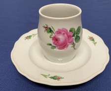 Meissen Marmeladentöpfchen Honig ohne Deckel Wildrose (Rote Rose) 1918-1933 