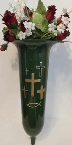Friedhofsvase grabvase grün - grabvase,,