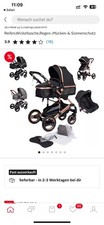 Kinderwagen Kombi 3in 1 Schwarz Grau