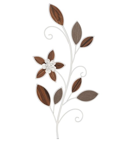 Wanddeko relief blumenranke - relief, h