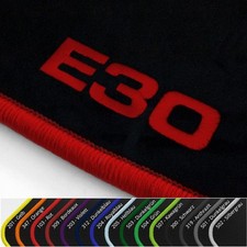 für BMW E30 3er Cabrio Cabriolet Velours Fußmatten schwarz Stick E30 Farbwahl