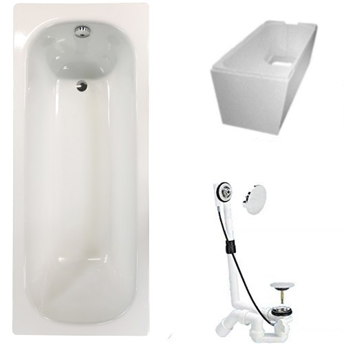 Badewanne stahl komplett - badewanne,