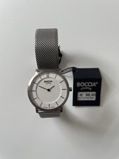 Boccia Damen Armbanduhr Titanium silber weiß   NEU
