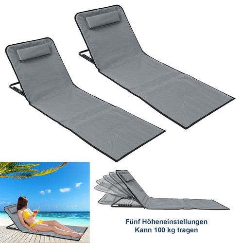 Strandliege mit kissen - strandliege,