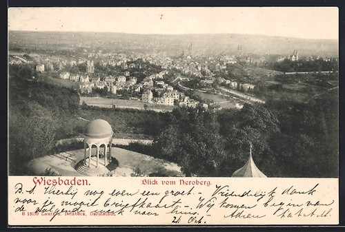 Ansichtskarte wiesbaden blick - wiesbaden,,