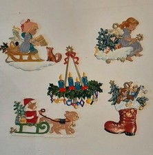 Zinnfiguren Flachfiguren bemalt Engel,  Weihnachten