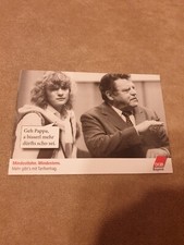 Franz Josef Strauß / DGB-Bayern Werbekarte/Postkarte Rückseite bedruckt