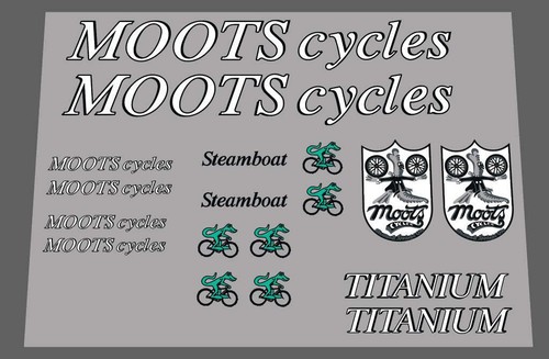 Moots cycles aufkleber set - moots,