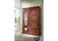 kolonial Vitrine groß dunkel