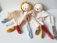 2er Set: Babydream Schmusetuch Schnuffeltuch Löwe Musselin Bio Baumwolle
