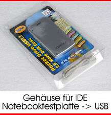 NEUES GEHÄUSE KABEL ALS ADAPTER VON IDE 44-PIN PATA NOTEBOOKFESTPLATTE HDD > USB