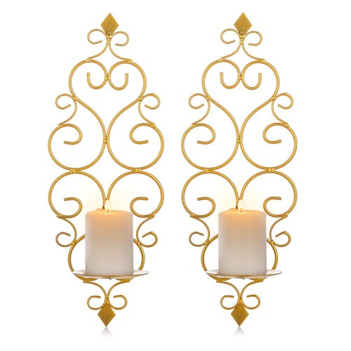 Wandkerzenhalter gold metall - wandkerzenhalter,