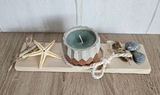 Dekoset maritim Holz Teelicht
