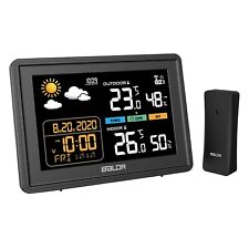 BALDR Wetterstation funk mit Außensensor Multifunktionale Funkwetterstation DCF